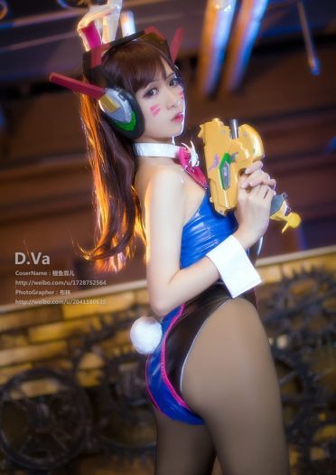 《守望先锋》D.Va兔女郎COS