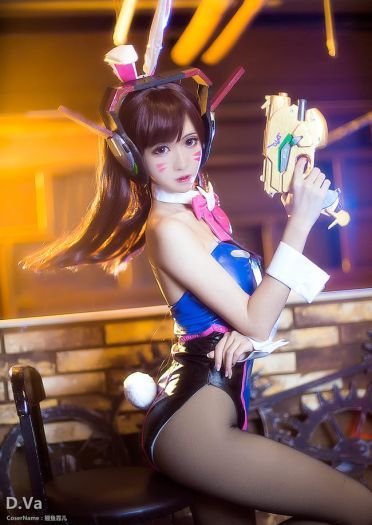 《守望先锋》D.Va兔女郎COS