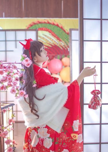 【授权】Fate 远坂凛和服 COS