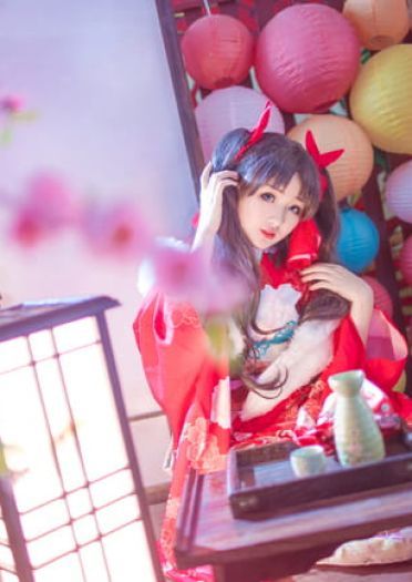 【授权】Fate 远坂凛和服 COS