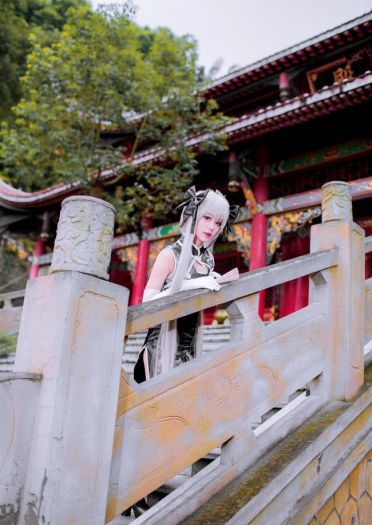 【授权】缘之空 春日野穹黑旗袍COS