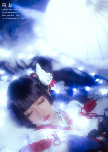 阴阳师手游 雪女 见月之樱皮肤COS