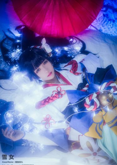 阴阳师手游 雪女 见月之樱皮肤COS