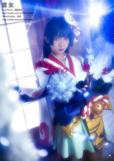 阴阳师手游 雪女 见月之樱皮肤COS