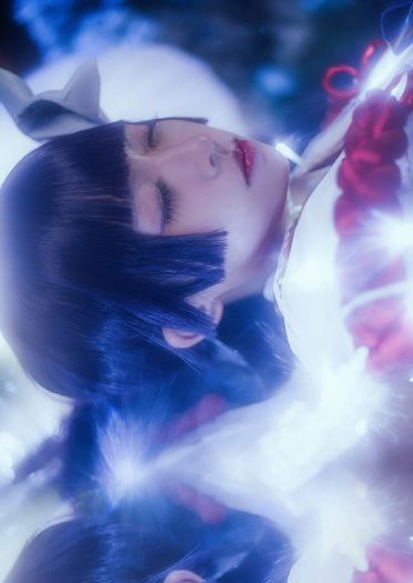 阴阳师手游 雪女 见月之樱皮肤COS