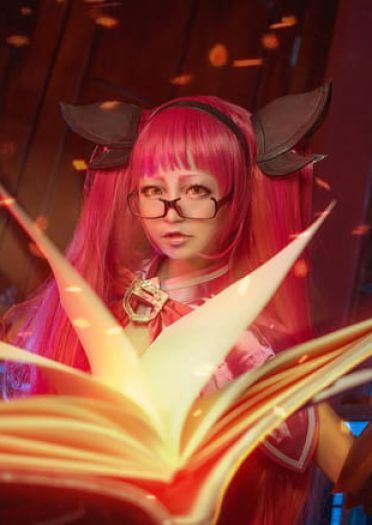 【授权】王者荣耀双马尾萝莉 暗夜萝莉安琪拉COS