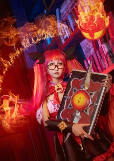 【授权】王者荣耀双马尾萝莉 暗夜萝莉安琪拉COS