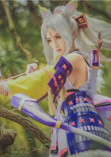 网易手游阴阳师sr式神白狼 森林之姬超还原cosplay