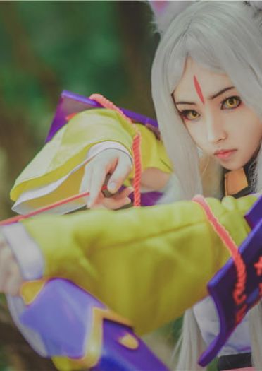 网易手游阴阳师sr式神白狼 森林之姬超还原cosplay