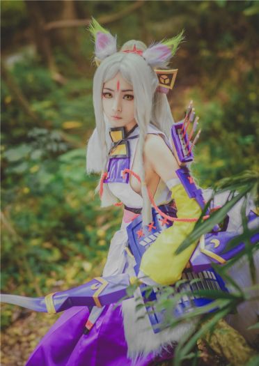 网易手游阴阳师sr式神白狼 森林之姬超还原cosplay