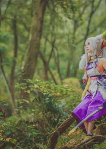 网易手游阴阳师sr式神白狼 森林之姬超还原cosplay