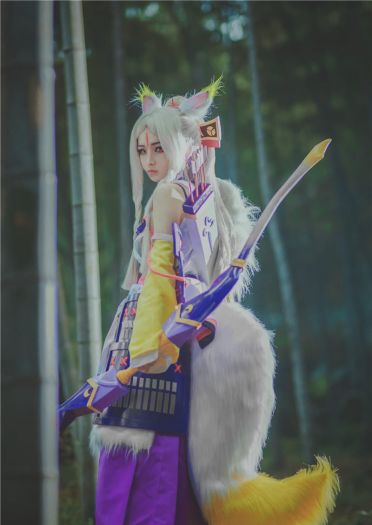 网易手游阴阳师sr式神白狼 森林之姬超还原cosplay