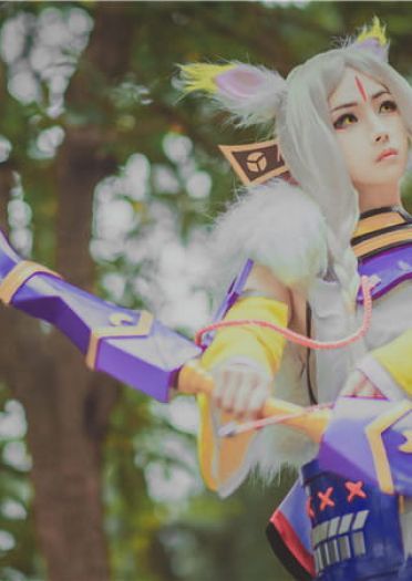 网易手游阴阳师sr式神白狼 森林之姬超还原cosplay