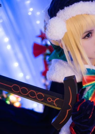 Fate圣诞装黑saber 阿尔托莉雅・潘德拉贡COS