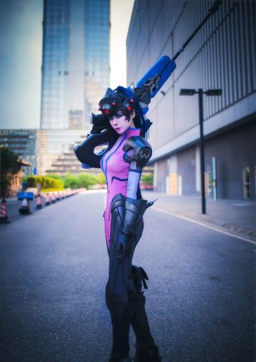 一枪 一个 守望先锋 黑百合cosplay(1)