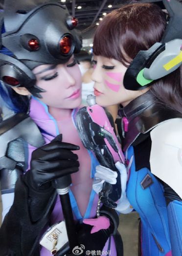 一枪 一个 守望先锋 黑百合cosplay(1)