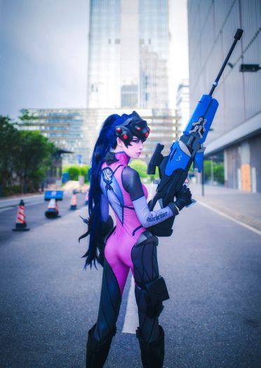 一枪 一个 守望先锋 黑百合cosplay(1)