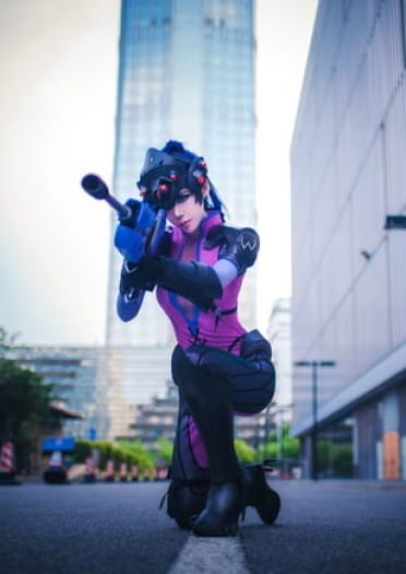 一枪 一个 守望先锋 黑百合cosplay(1)