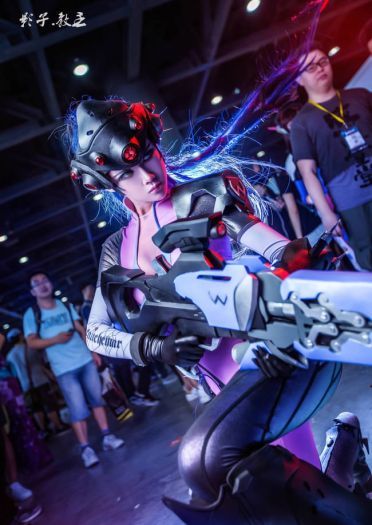 一枪 一个 守望先锋 黑百合cosplay(1)