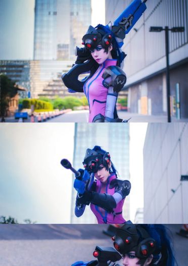 一枪 一个 守望先锋 黑百合cosplay(1)