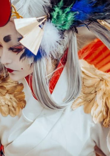 阴阳师手游 姑获鸟 金銮鹤羽皮肤 cosplay(1)