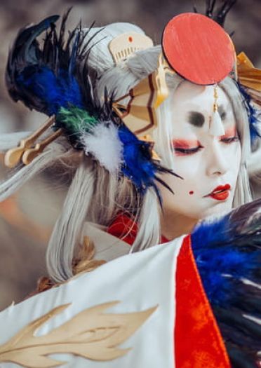 阴阳师手游 姑获鸟 金銮鹤羽皮肤 cosplay(1)