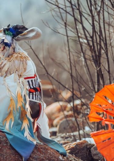 阴阳师手游 姑获鸟 金銮鹤羽皮肤 cosplay(1)