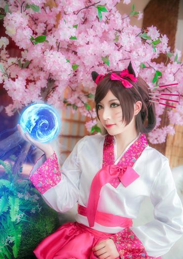 英雄联盟 高丽风情 阿狸 魅惑cosplay(1)