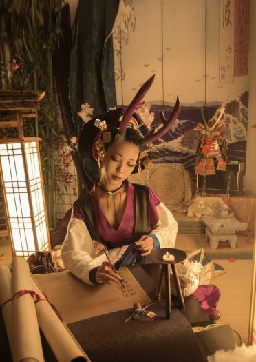 腿控福利 阴阳师阎魔 cosplay