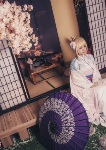 fate/zero saber 和服 cosplay(1)