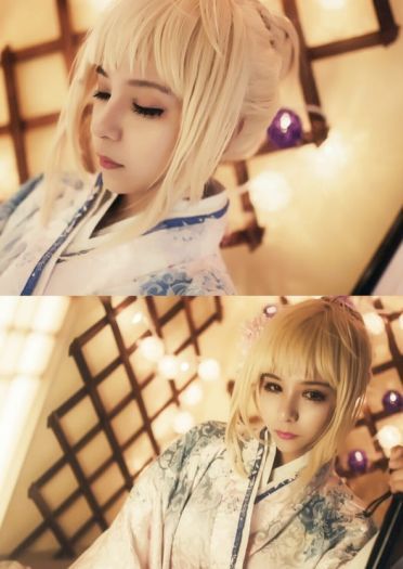 fate/zero saber 和服 cosplay(1)