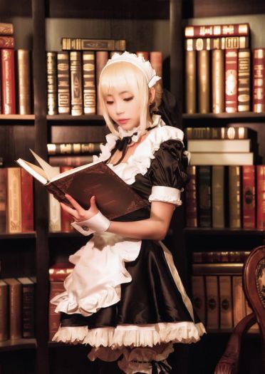 fate/zero saber 女仆 cosplay(1)