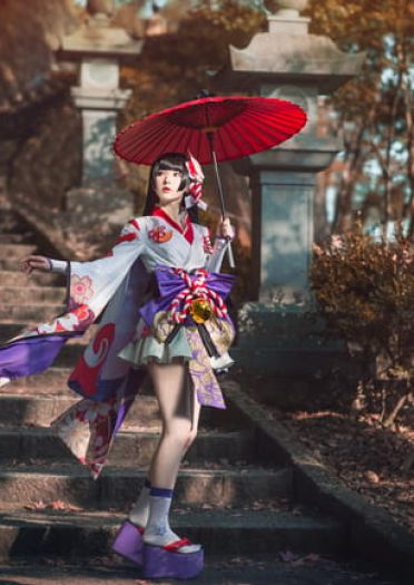 网易手游阴阳师阴阳师 雪女 雪见之樱 cosplay(1)