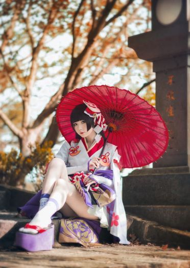 网易手游阴阳师阴阳师 雪女 雪见之樱 cosplay(1)