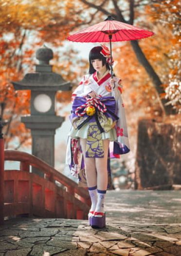 网易手游阴阳师阴阳师 雪女 雪见之樱 cosplay(1)