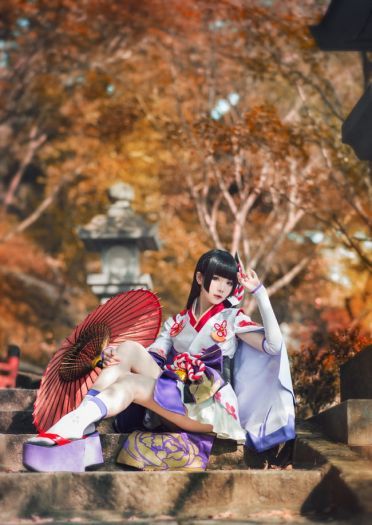 网易手游阴阳师阴阳师 雪女 雪见之樱 cosplay(1)