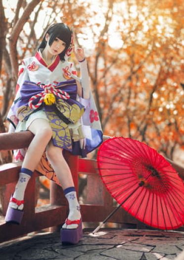 网易手游阴阳师阴阳师 雪女 雪见之樱 cosplay(1)