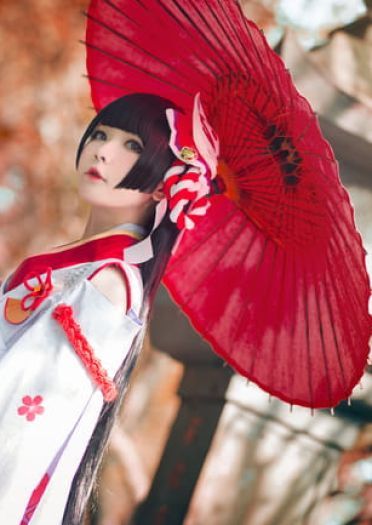 网易手游阴阳师阴阳师 雪女 雪见之樱 cosplay(1)