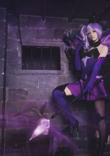 lol 光辉女郎大元素使暗属性 cosplay(1)