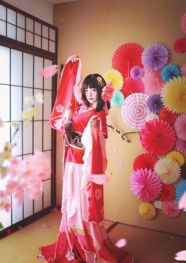 春樱为妖 阴阳师奶妈樱花妖绝美cos