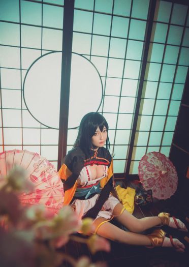 网易手游阴阳师 ssr式神妖刀姬 cosplay(1)