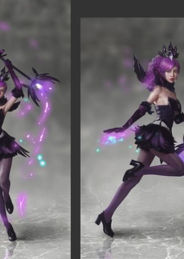 英雄联盟大 元素使拉克丝 光&暗 高清cos写真