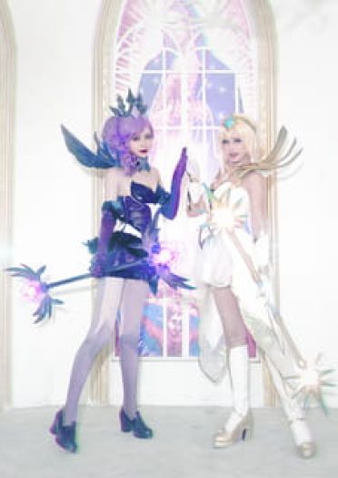 英雄联盟大 元素使拉克丝 光&暗 高清cos写真