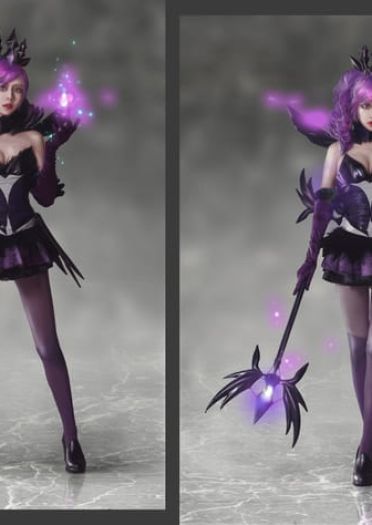 英雄联盟大 元素使拉克丝 光&暗 高清cos写真