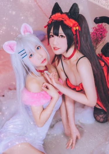 约会大作战 猫娘折纸&狂三超萌COS