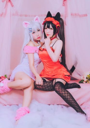 约会大作战 猫娘折纸&狂三超萌COS