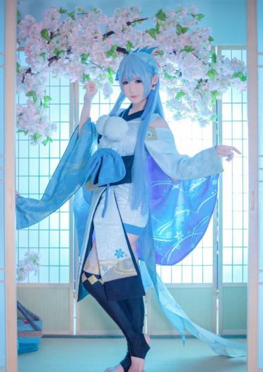 冰冷的雪中少女 阴阳师雪女COS