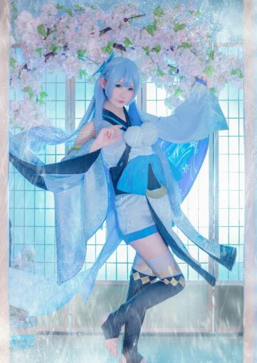 冰冷的雪中少女 阴阳师雪女COS