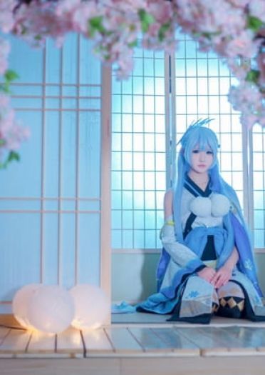 冰冷的雪中少女 阴阳师雪女COS