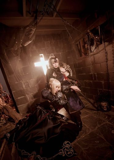 黑暗势力登场 黑化贞德&黑化saber cosplay(1)